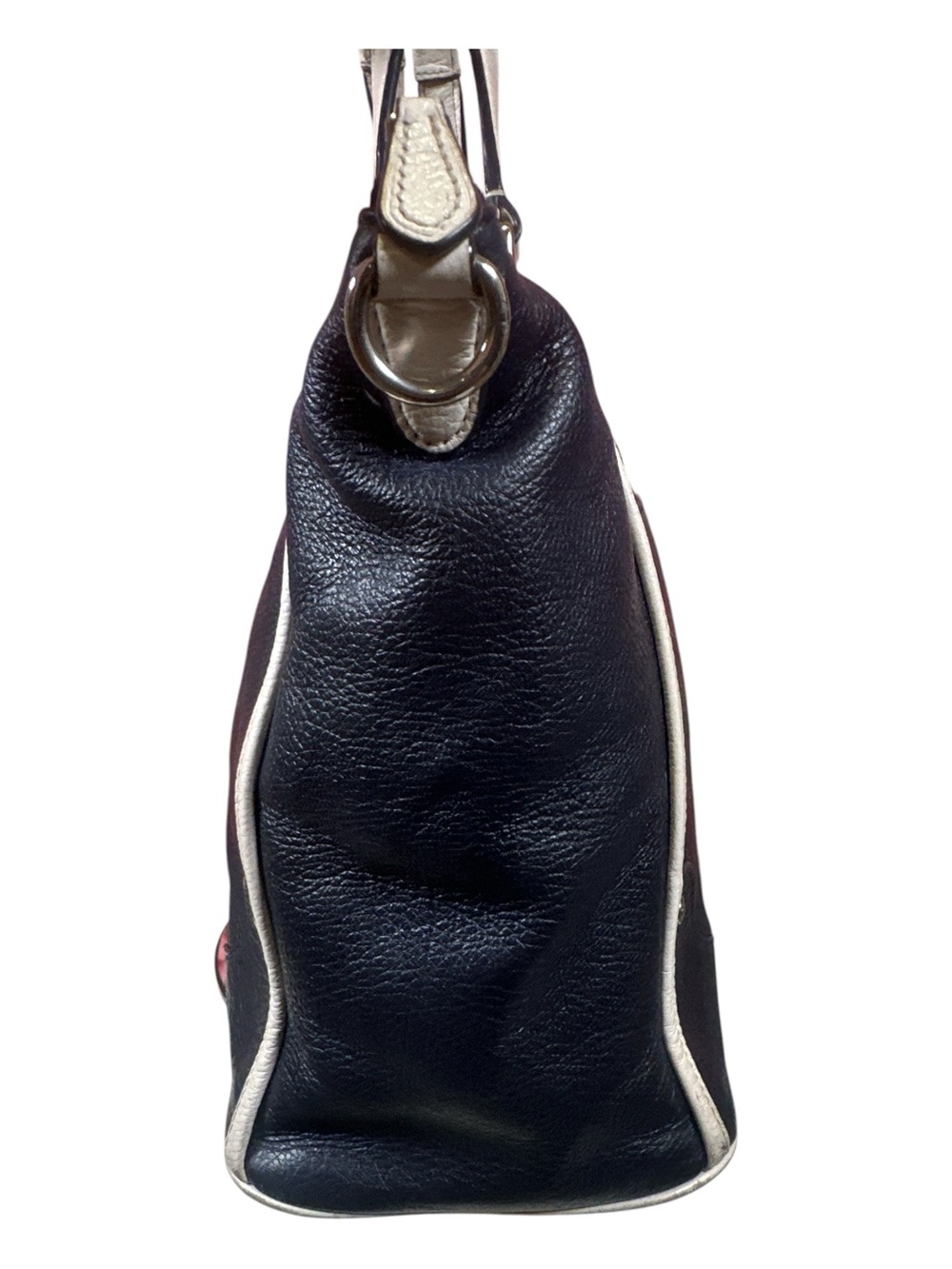 Coach Mickie Spectator Satchel Chalk and Navy Blue - Picture 5 of 17